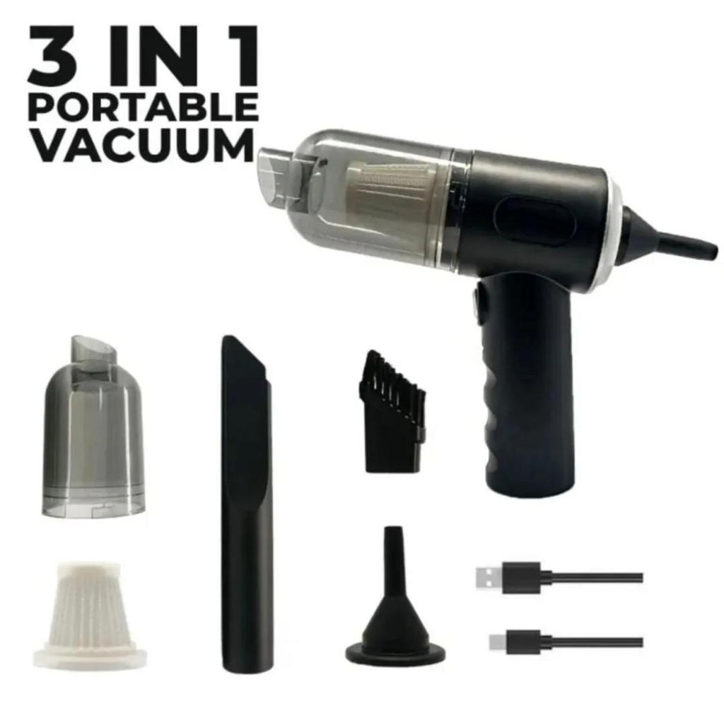 Portable 3-in-1 Vacuum 120W Rechargeable Black