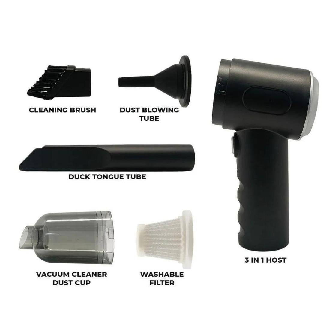Portable 3-in-1 Vacuum 120W Rechargeable Black
